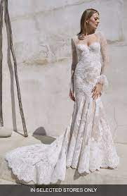 Watters Crane Long Sleeve Lace Trumpet Wedding Dress Nordstrom Trumpet Wedding Dress Trumpet Wedding Dress Lace Wedding Dresses