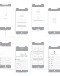 Wireframe Prototype Mobile Application My Health Mobile App Design Wireframe App Design