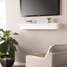 Floating mantel shelf under tv. Amazon Com Sei Furniture Mantel Floating Shelf 9 X 48 X 6 75 Inches White Home Kitchen