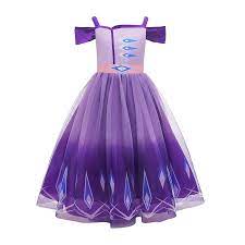 Snow Queen Purple Elsa Anna Princess Dress Summer Mesh Casual Cute Girls Dress Halloween Party Performance Costumes Kids Dresses Shopee Malaysia