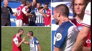 Le milieu de terrain d'arsenal a violemment pris à partie son compatriote neal maupay en l'attrapant par le cou, après le coup de. Full Time Chaos As Arsenal Players Seek Out Match Winner Maupay Youtube