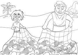 The can draw in the disciples on the boat if they want to. Parable Of The Fishing Net Coloring Page Fruits Of Spirit