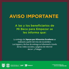 ¿cuando se entregarán las despensas? Fidegar On Twitter El Apoyo Por Alimentos Escolares Consiste En Brindar Una Despensa A La Comunidad De Estudiantes Registrada En El Programa Mibecaparaempezar La Entrega Comenzara En Noviembre A Traves De Una