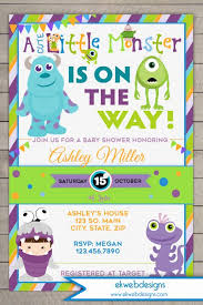 Monsters Inc Baby Shower Invitation Monsters University Baby Shower Invitation
