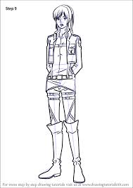 Agree that sports sneakers are not suitable for the look we have chosen. Step By Step How To Draw Sasha Blouse From Attack On Titan Drawingtutorials101 Com