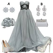 Gray Gown With Matching Accessories Dresses Fashion Fashion Outfits