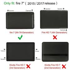 I compared the fire 7 2019 with the previous fire 7 model , which was released in june of 2017. Kids Shockproof Case For Amazon Kindle Fire 7 2015 2017 Children Thick Foam Eva Back 7 Inch Protective Tablets Sleeve Cover Case Delta Case Forchild Imagination Aliexpress