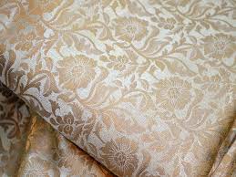 Yellow salmon orange floral fabric gold metallic. Orange Brocade With Gold And Fuchsia Motifs Home Decor Saree Blouse Fabric Indian Brocade Fabric 1 Yard Banarasi Fabric Br264 Jewelry Beauty Craft Supplies Tools Delage Com Br