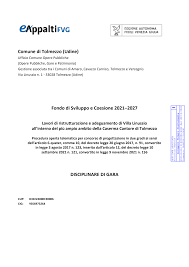 Comune di Tolmezzo (Udine) Fondo di Sviluppo e Coesione 2021 ...