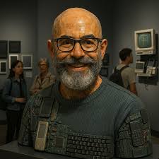 THE BARBARIAN Large sculpture putty coated to the polished stone with  interchangeable pieces, unique in its kind made by Guillermo Manzano.