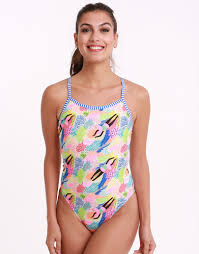 Dive Deep Double Strap Back Swimsuit Multi