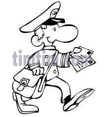 Lego duplo post office and mailman coloring pages vector of a cartoon happy mail man walking and whistling outlined coloring mailman coloring pages. Mailman Coloring Pages Learny Kids