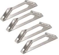 Trapeziform Angle Brackets Multi-Purpose Stainless Steel Corner Braces  Large Size - 4pcs