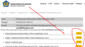 Hasil Akhir Seleksi Cpns Kemenkeu 2018
