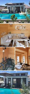 Technik Im Anbau Ein Gartenhaus Als Poolhaus Poolhaus Pool Haus Gartenhaus