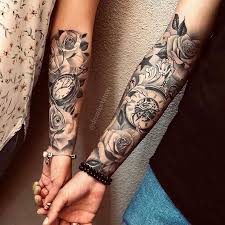 Nice 3d puzzle sleeve tattoo. Half Sleeve Women S Unique Arm Tattoos Novocom Top