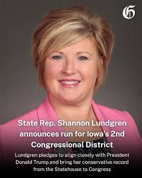 Lundgren, 53, becomes the latest Republican to enter the race for the seat  being vacated by U.S. Rep. Ashley Hinson, who is running for U.S. Senate in  2026 to succeed retiring Iowa