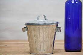 The mdesign trash can wastebaskets are sized perfectly for smaller spaces, but still have plenty of the beautiful slim, round design, combined with the modern metal finishes, makes it the perfect. Mini Metal Trash Can Mini Galvanized Trash Can Bucket Outlet