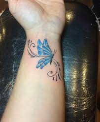 Butterfly tattoos are a very popular choice for both men and women, though they are a bit more popular with women. Wrist Butterflies Tattoo Design Unique Butterfly Tattoos Butterfly Tattoos Crayon