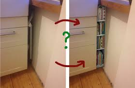 Fill the holes with wood filler. Hackers Help Filling A Gap Between Kitchen Cabinet And Wall
