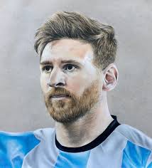 Lionel Messi Coloured Pencil Drawing Among Sakura Messi Colored Pencil Portrait Drawings