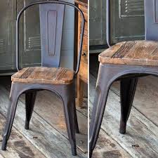 elm seat metal bistro chair metal