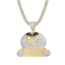 Gangsta Emoji Pendant Custom 14k Gold Finish Hip Hop Chain Rapper Ebay Hip Hop Chains Hip Hop Jewelry Diamond Fashion