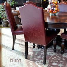 red leather dining room chairs