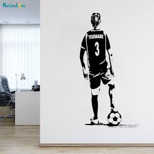 It's no secret that a lick of paint works a treat on many diy wall painting ideas will add movement and flair to living spaces too. Personalized Football Soccer Sticker Women Girl Ponytai Custom Name And Jersey Numbers Wall Art Sports Wall Decor Stickers Ba310 Wall Stickers Aliexpress