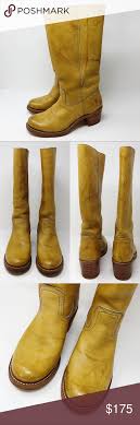 Frye campus boots banana leather with stacked heel womens size. Frye Sabrina 14l Campus Boot Banana Vintage 9 5 Boots Fashion Boots Frye