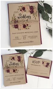 Rustic Wedding Invitation Marsala Wedding Invitation Burgundy Wedding Marsala Wedding Invitation Wedding Invitations Rustic Make Your Own Wedding Invitations