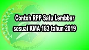 Karena buku di sekolah blm ad. Contoh Rpp Satu Lembar Sesuai Kma 183 Tahun 2019 Edukasiku Com