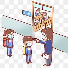 Body Temperature Measurement Classroom Clipart School Guide Protect Png Transparent Clipart Image And Psd File For Free Download Cartoon Body Temperature Measurement Technology Background