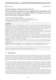 Pdf Cost Awareness Analysis On Acute Appendicitis Treatment With Bpjs Healthcare At Budi Kemuliaan Hospital Batam