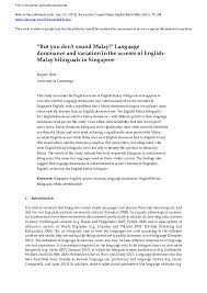 @ sitio hagdan, yapak boracay island, malay aklan. Pdf But You Don T Sound Malay Language Dominance And Variation In The Accents Of English Malay Bilinguals In Singapore Jasper H Sim Academia Edu