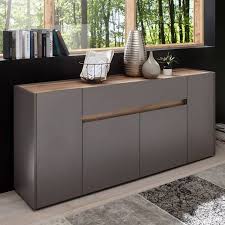 Sideboard hängend originelles design massivholz. Design Wohnwand Mit Sideboard Tolone 61 In Matt Anthrazit Mit Wotan Ei