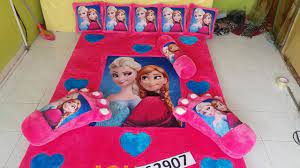 Karpet bulu ambal meja uk 200x120x2cm: Konveksi Karpet Rasfur Karakter Frozen By Rina Boneka