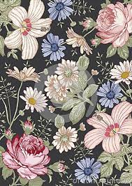 Attach it to your hat or make it a. Beautiful Pink Blooming Realistic Flowers Pattern Vintage Background Chamomile Rose Hibiscus Mal Flower Drawing Floral Pattern Wallpaper Flower Illustration