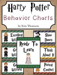 harry potter behavior chart classic colors editable