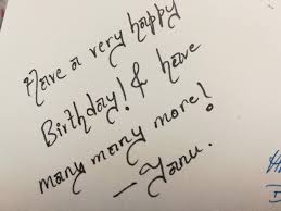 Send music ecards quick and easy in minutes! In A Birthday Card From My Boss This Is Just Her Casual Handwriting Handwriting