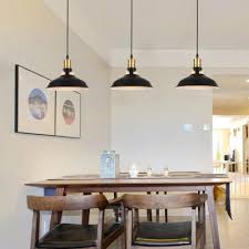 Black Barn Hanging Light Fixtures For Dining Table Vintage Iron 1 Light Plug In Pendant Lights Beautifulhalo Com