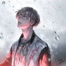 Anime boy, blue eyes, white hair, umbrella, raining, sad; 7 Anime Guy In Rain Ideas Anime Anime Boy Anime Guys