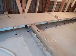 置き床工法の施工中 リフォーム 施工 電気配線図