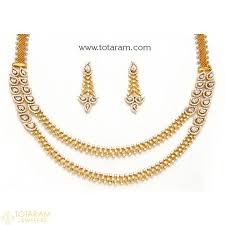 18k Diamond Necklace Sets Indian Jewelry Sets Diamond Jewelry Necklace Indian Diamond Jewellery