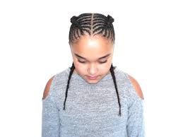 This is how we do ours! Fishbone Cornrows Kids With Curls