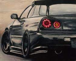 First of all take a sheet of paper and pencil. Art Artist Car Realistic Skyline Jdm Artwork Black Drawing Automotive Dodge Chevy Toyota Coloredpencil Car Artwork Jdm Car