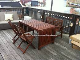Ikea Applaro Patio Table Bench And 2 Chairs Assembled In Baltimore Md In A Customer Rooftop Deck By Fu Ikea Patio Ikea Patio Furniture Ikea Furniture Assembly