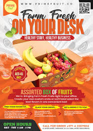 Modern, Colorful Flyer Design for Prime International Fruit LLC by Jordan  hale | Design #23259034