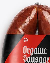Dark Krakowska Sausage Mockup In Packaging Mockups On Yellow Images Object Mockups