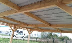 Carport Toit Plat Double Brehat 40 8m Couvert Garage Toit Plat Carport 2 Voitures Toit Plat